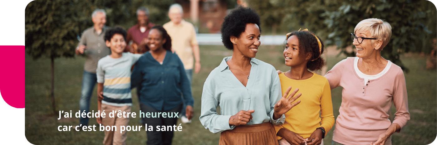 Bannière Mutuelle Just - famille jardin heureux