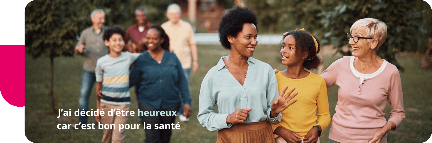 Bannière Mutuelle Just - famille jardin heureux